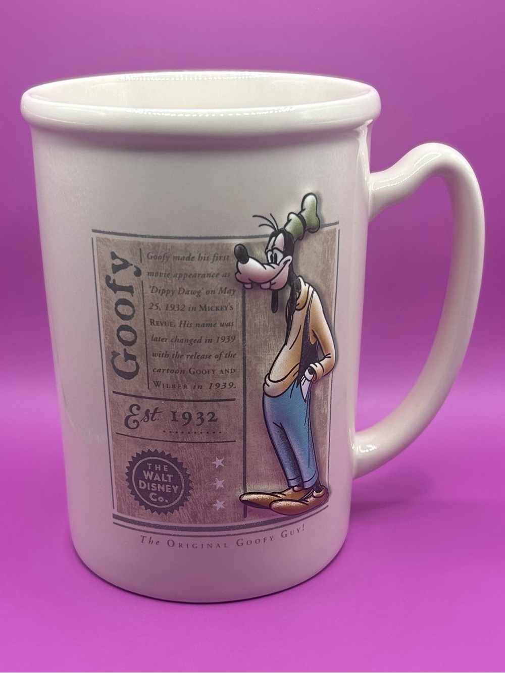 Vintage 1997 Walt Disney World Goofy Coffee Mug Disney Parks Collectible Cup
